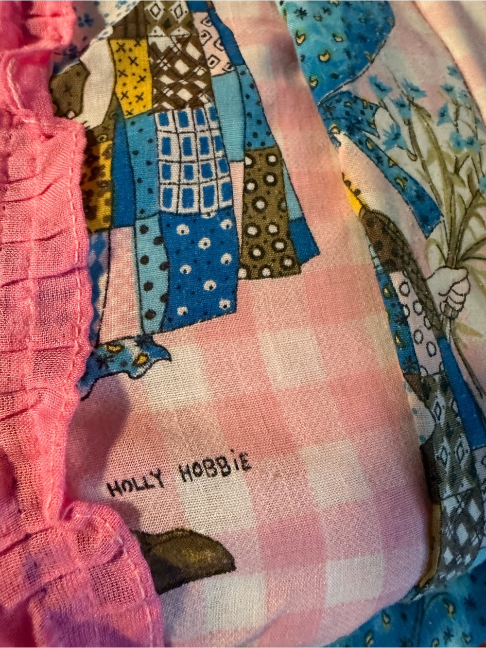 Holly Hobbie twin size bedspread, pillow case curtains and canopy cover - Picture 3 of 5